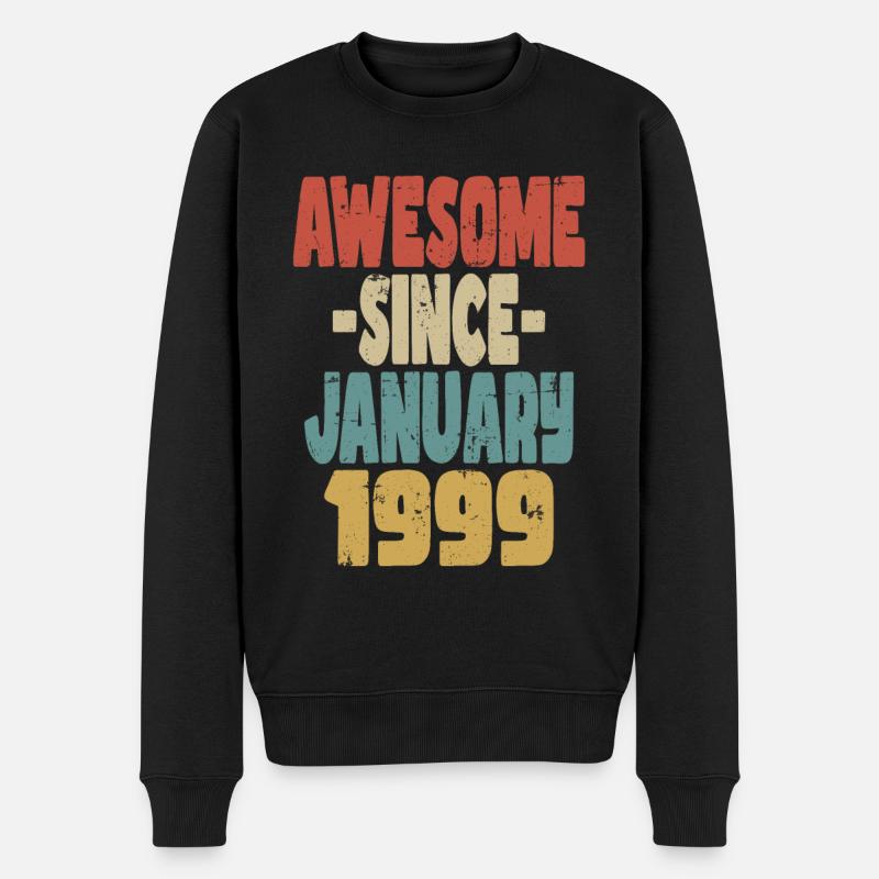 Fantastischer Januar 1999 - Männer Premium Bio Pullover - Schwarz