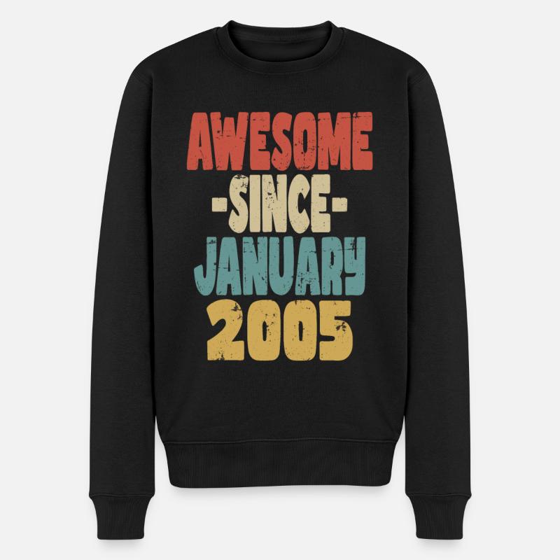 Toller Januar 2005 - Männer Premium Bio Pullover - Schwarz