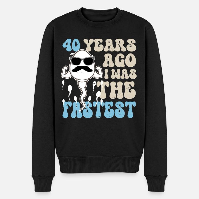 40e anniversaire dictons drôles - Pull Premium bio Homme - noir