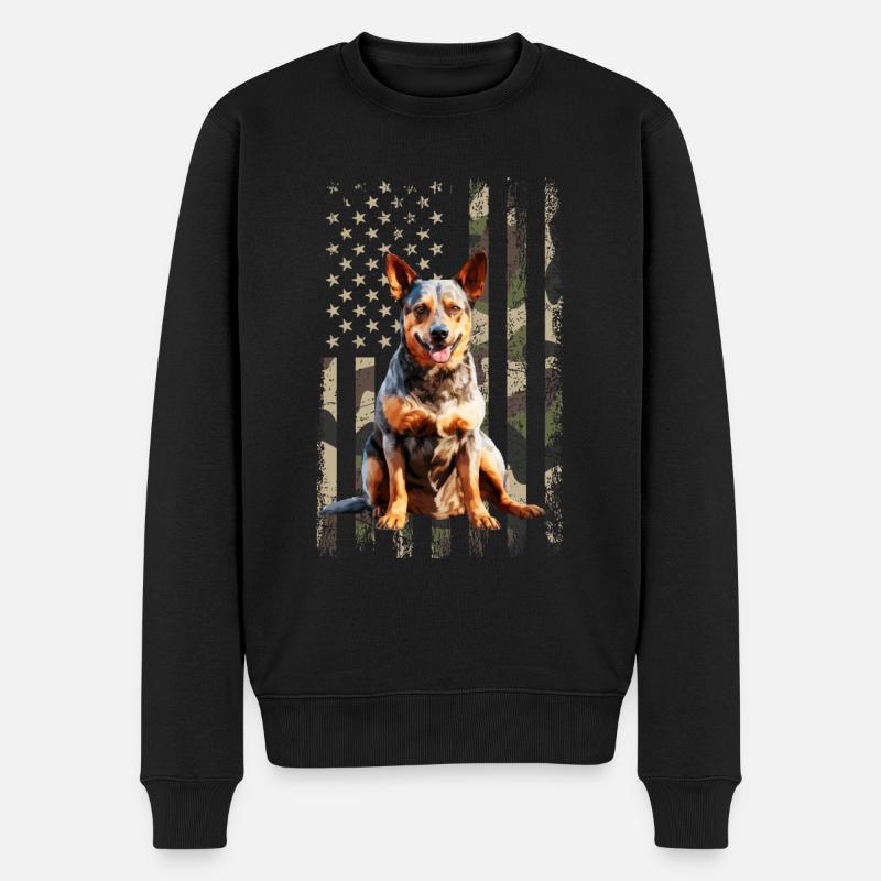 Australian Cattle Dog - Männer Premium Bio Pullover - Schwarz