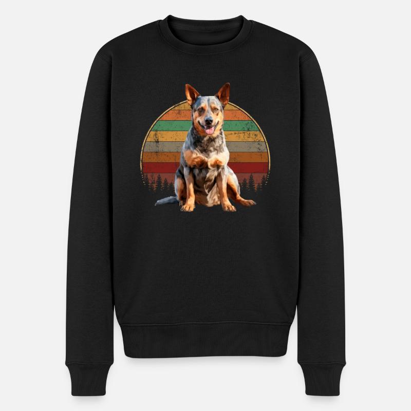 Australian Cattle Dog - Männer Premium Bio Pullover - Schwarz