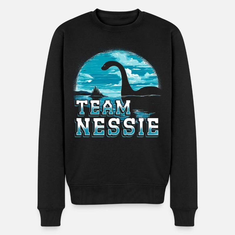 Team Nessie - Männer Premium Bio Pullover - Schwarz