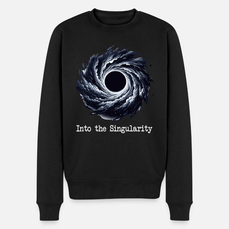 Passionné d’astrophysique dans la singularité - Pull Premium bio Homme - noir