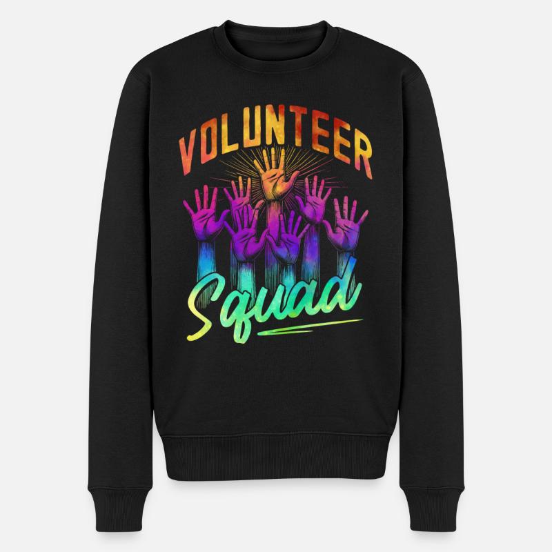 Escouade de bénévoles - Pull Premium bio Homme - noir