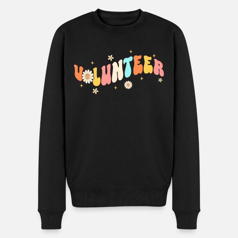 Volunteer - Männer Premium Bio Pullover - Schwarz