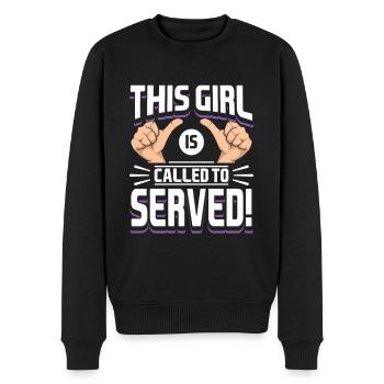 Mormonen LDS Missionar Dieses Mädchen ist berufen - Männer Premium Bio Pullover - Schwarz - Vorne - Nico (187cm)