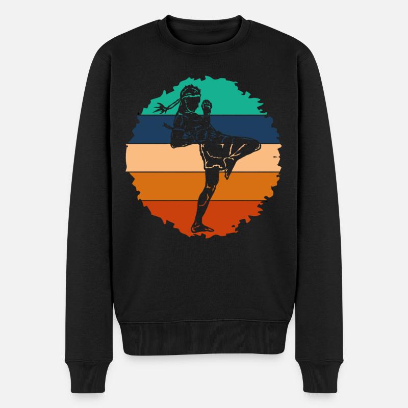 Muay Thai - Männer Premium Bio Pullover - Schwarz