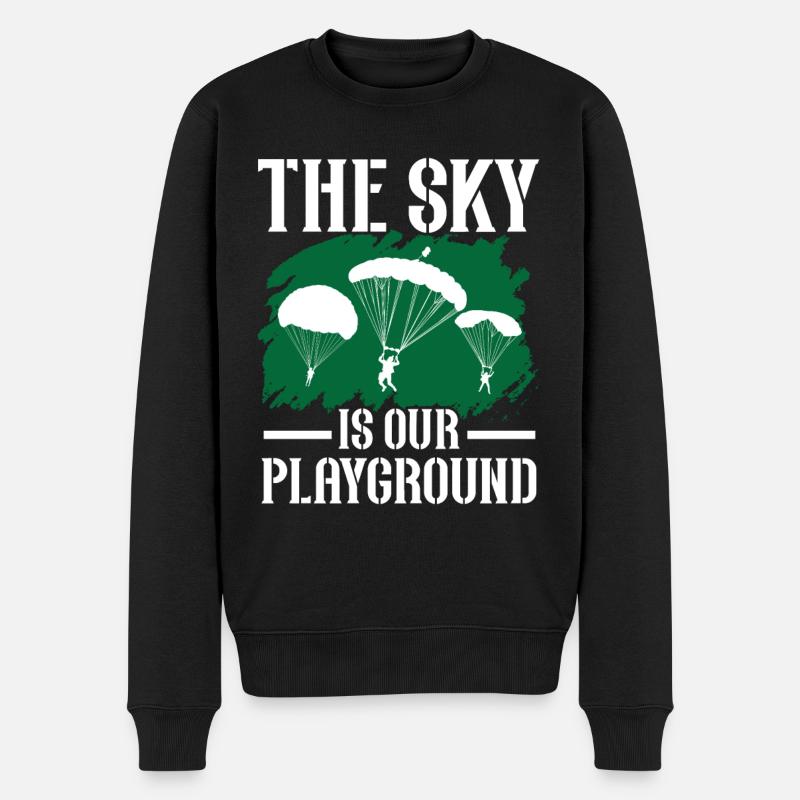 Parachutistes Parachutisme Parachutisme - Pull Premium bio Homme - noir