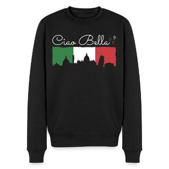 Ciao Bella - Männer Premium Bio Pullover - Schwarz - Vorne - Nico (187cm)