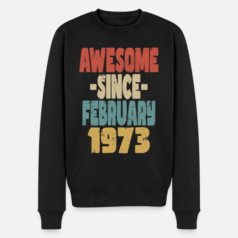 Génial Février 1973 - Pull Premium bio Homme - noir