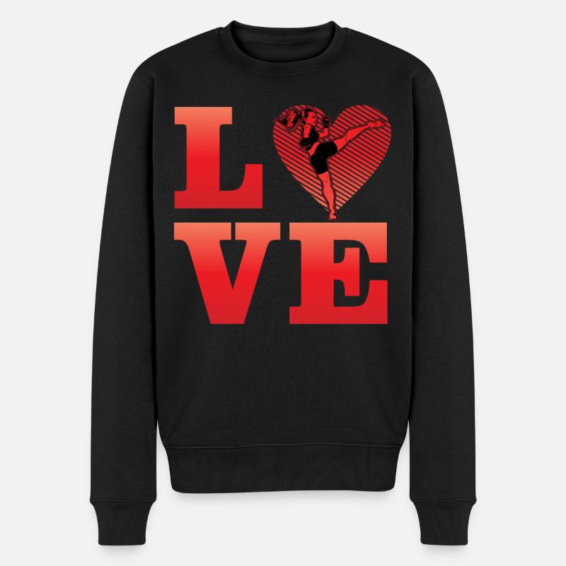 L’amour du Muay Thai - Pull Premium bio Homme - noir