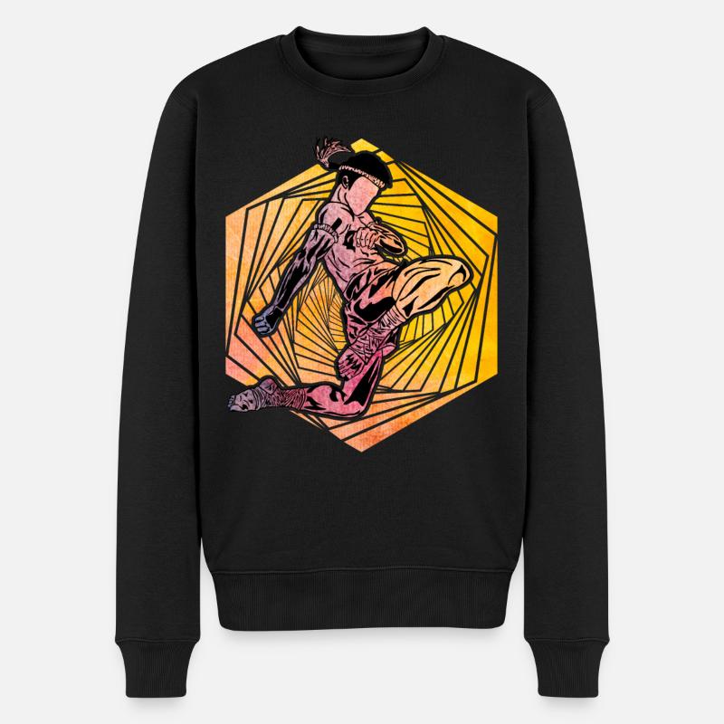 Muay Thai - Männer Premium Bio Pullover - Schwarz
