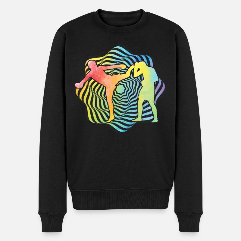 Muay Thai - Männer Premium Bio Pullover - Schwarz