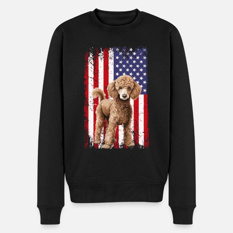 poodle dog - Männer Premium Bio Pullover - Schwarz
