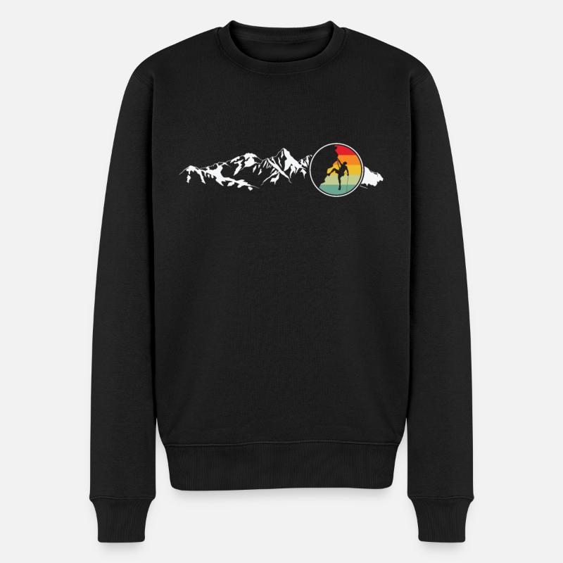 Bergsteigen Felsklettern Bergsteigen - Männer Premium Bio Pullover - Schwarz