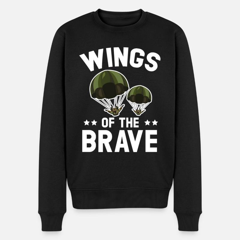 Parachutistes Parachutisme Parachutisme - Pull Premium bio Homme - noir