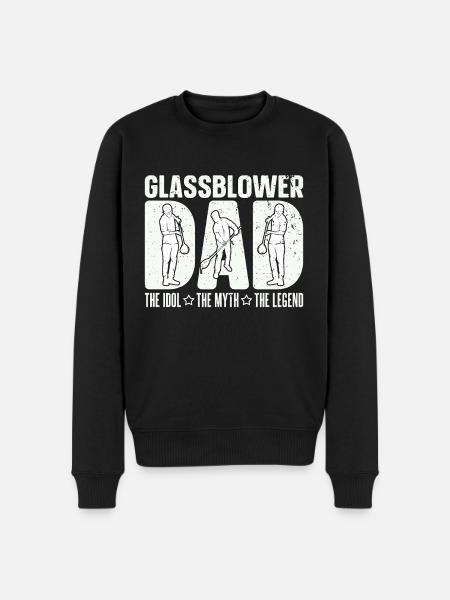 Soffiatore di vetro Papà L'idolo Il mito Il vetraio - Maglione ecologico premium da uomo - nero