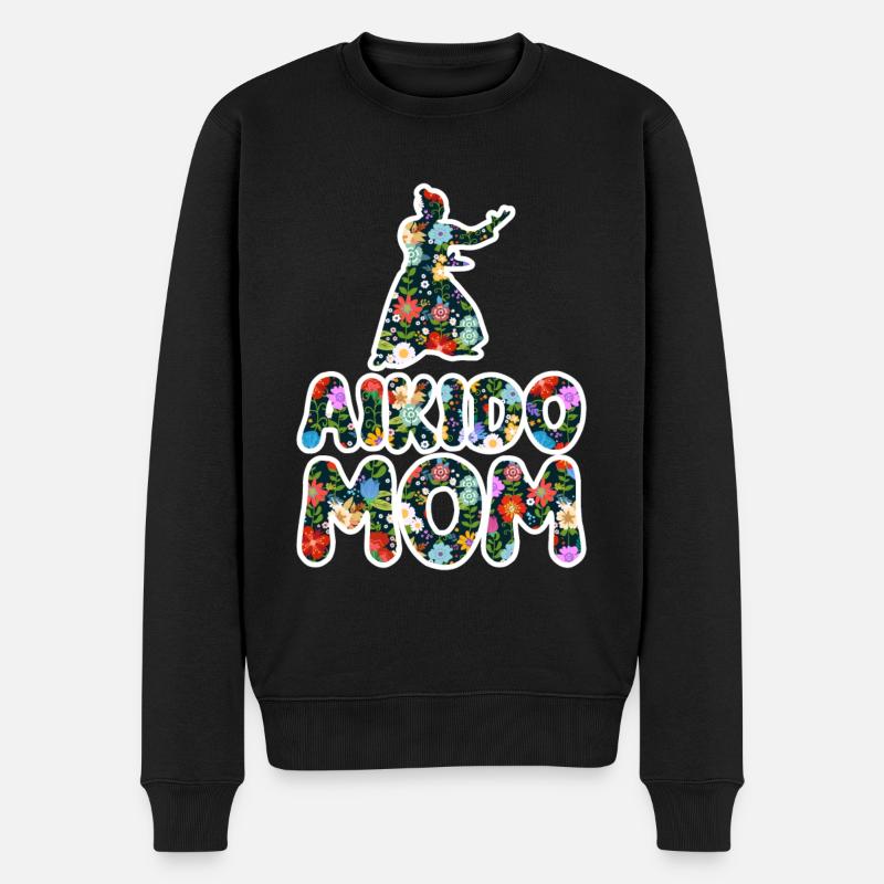 Aikido Mama - Männer Premium Bio Pullover - Schwarz