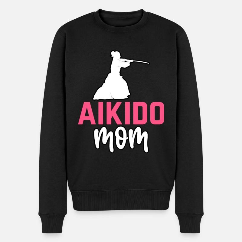 Aikido Mama - Männer Premium Bio Pullover - Schwarz