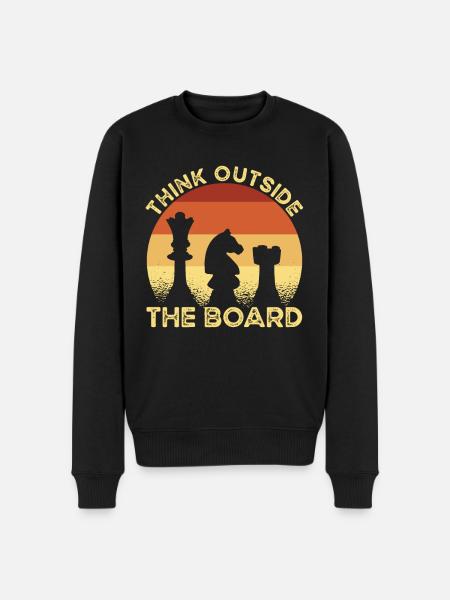 Schach Think Outside - Männer Premium Bio Pullover - Schwarz