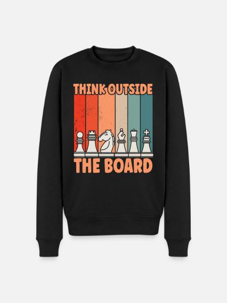 Schach Think Outside - Männer Premium Bio Pullover - Schwarz