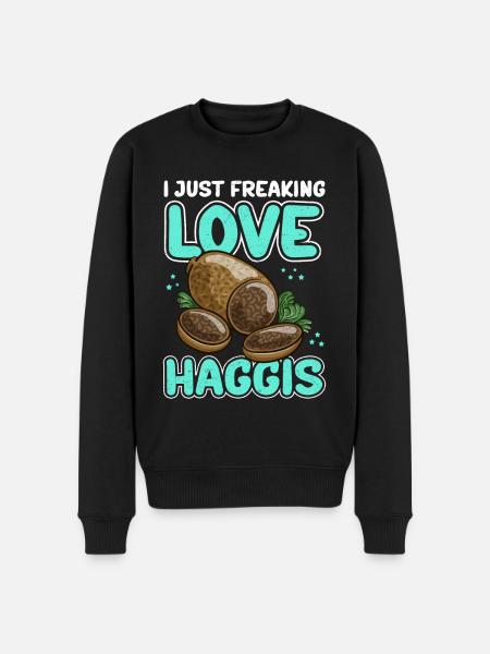 Haggis Scottish Dish Gift - Men's Premium Organic Jumper - black