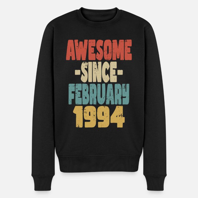 Fantastischer Februar 1994 - Männer Premium Bio Pullover - Schwarz