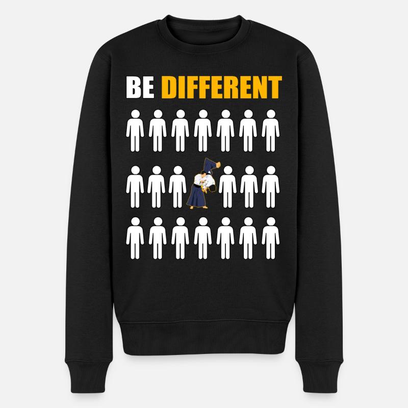 Be Different Aikido - Pull Premium bio Homme - noir
