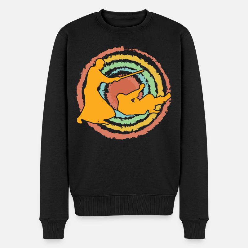 Aikido - Männer Premium Bio Pullover - Schwarz