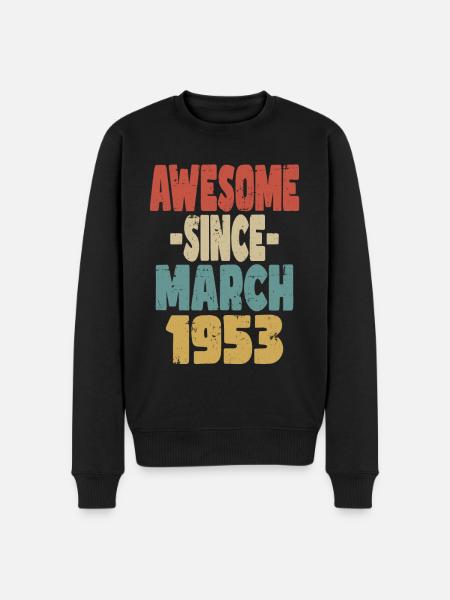 Awesome March 1953 - Men's Premium Organic Jumper - black