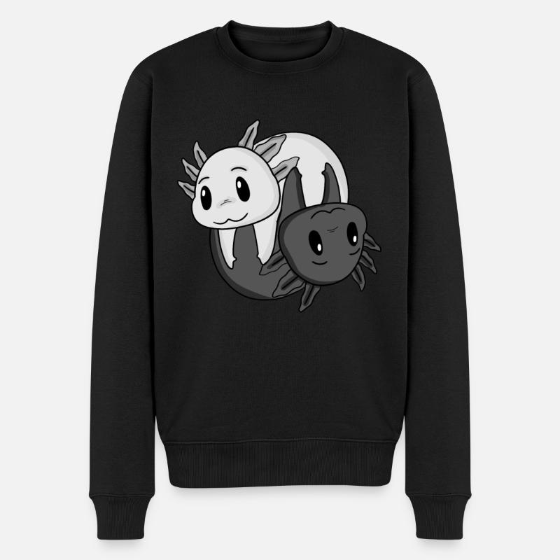 Signe Yin Yang Axolotl - Pull Premium bio Homme - noir