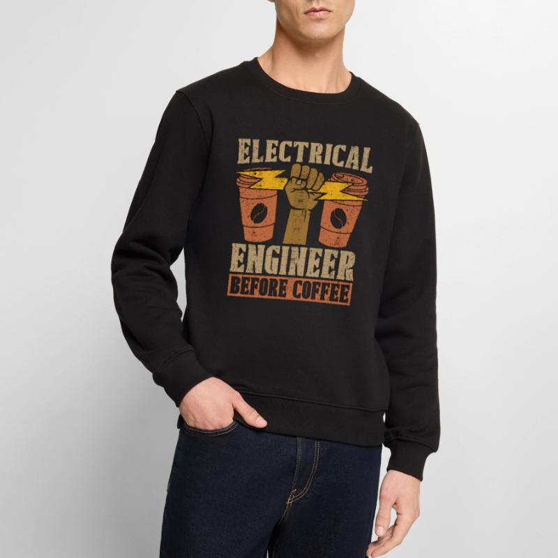 Electrical Engineer Before Lineman Coffee Lover Men's Premium Organic Jumper