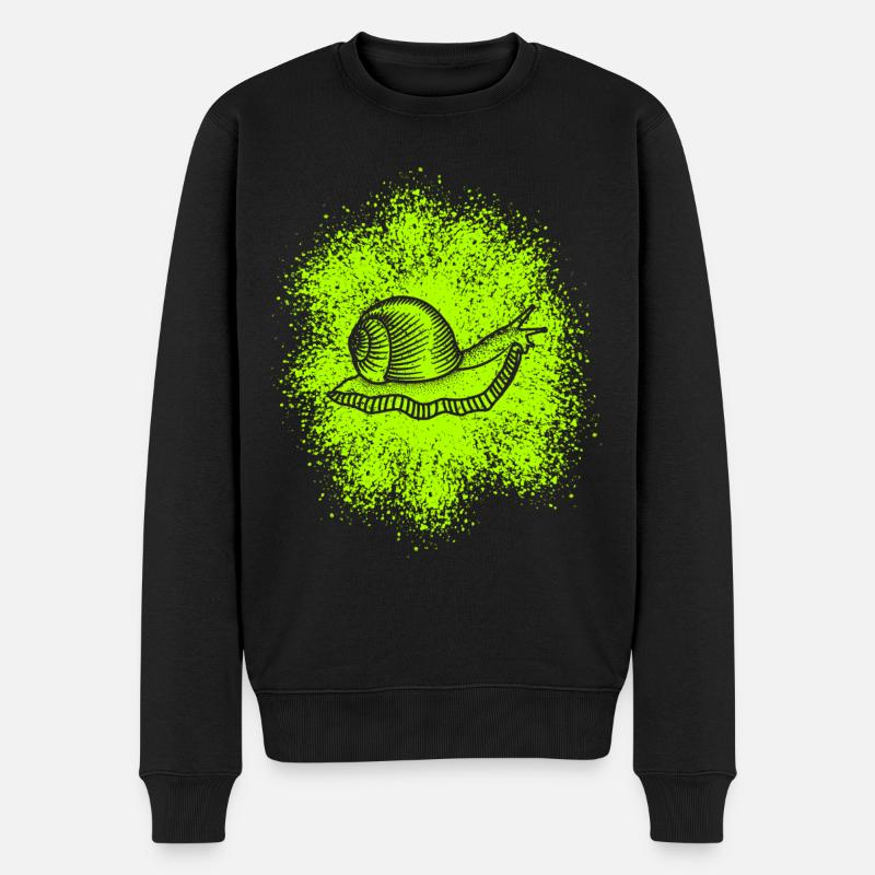 Escargot mignon avec coquille d’escargot - Pull Premium bio Homme - noir