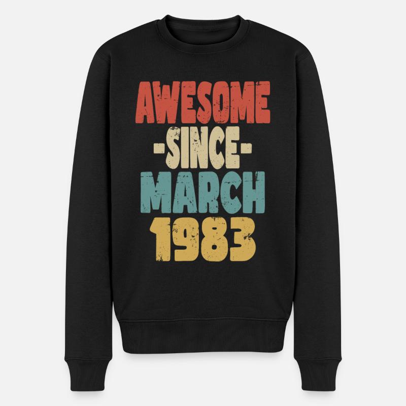 Génial mars 1983 - Pull Premium bio Homme - noir