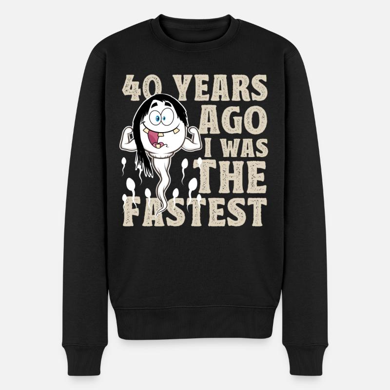 40e anniversaire dictons drôles - Pull Premium bio Homme - noir