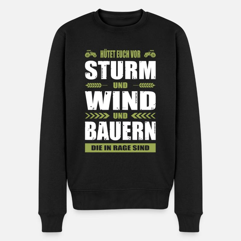 Bauernprotest Bauerndemo Bauer Landwirt Demo - Männer Premium Bio Pullover - Schwarz