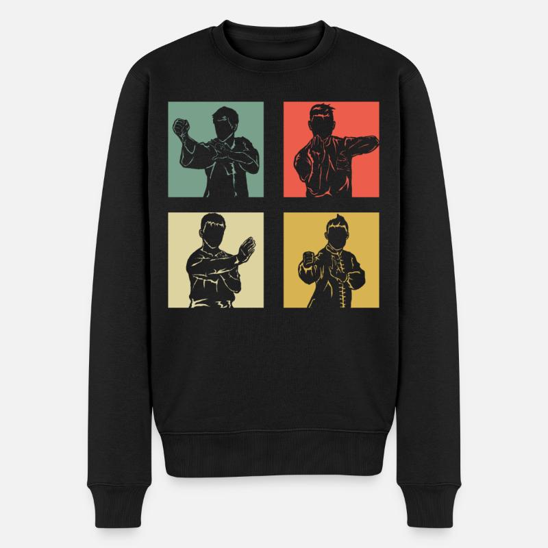 Wing Chun Kung Fu - Pull Premium bio Homme - noir