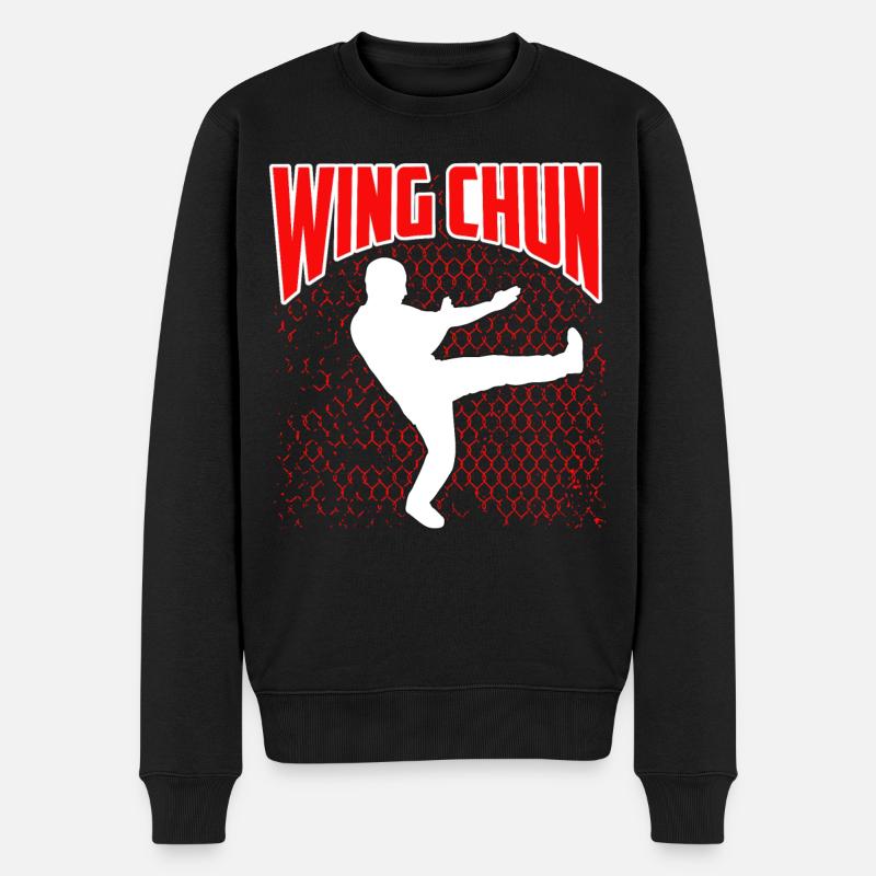 Wing Chun - Pull Premium bio Homme - noir