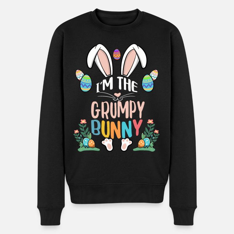 I'm The Grumpy Bunny - Männer Premium Bio Pullover - Schwarz