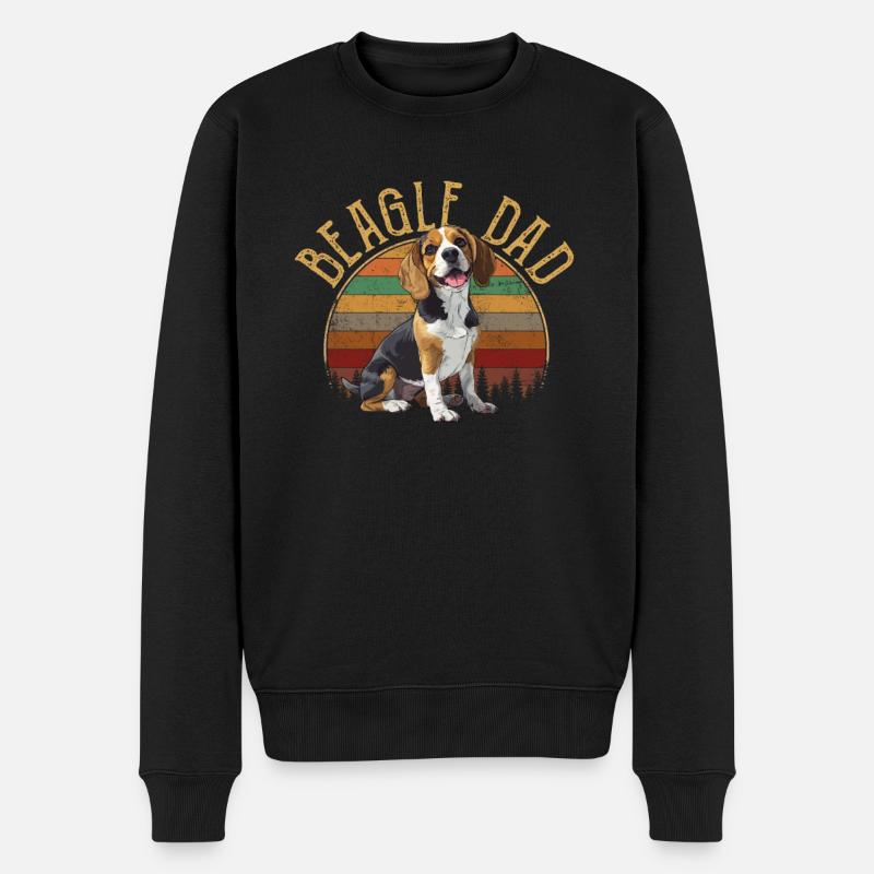 beagle papa beagle - Pull Premium bio Homme - noir