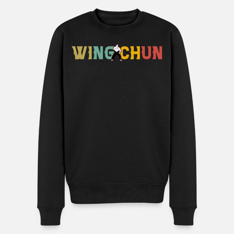 Wing Chun - Männer Premium Bio Pullover - Schwarz