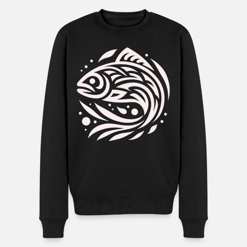 Saumon Amérindien Zodiaque - Pull Premium bio Homme - noir