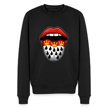 Karneval Fasching Köln - Männer Premium Bio Pullover - Schwarz - Vorne - Nico (187cm)