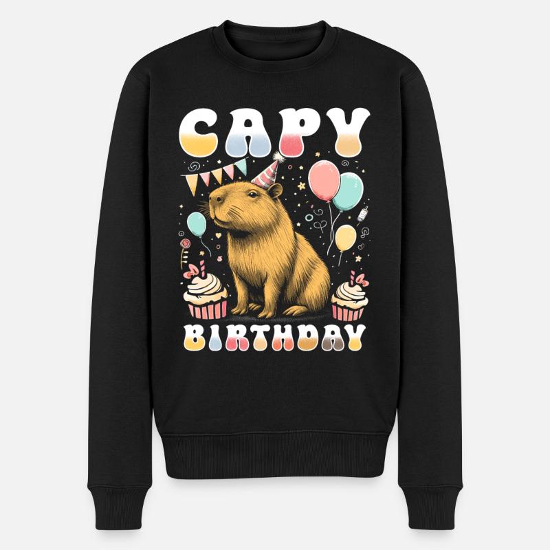 Anniversaire de Capy - Pull Premium bio Homme - noir