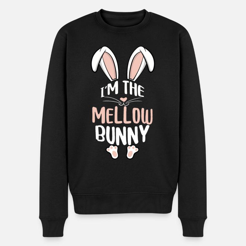I'm The Mellow Bunny - Männer Premium Bio Pullover - Schwarz