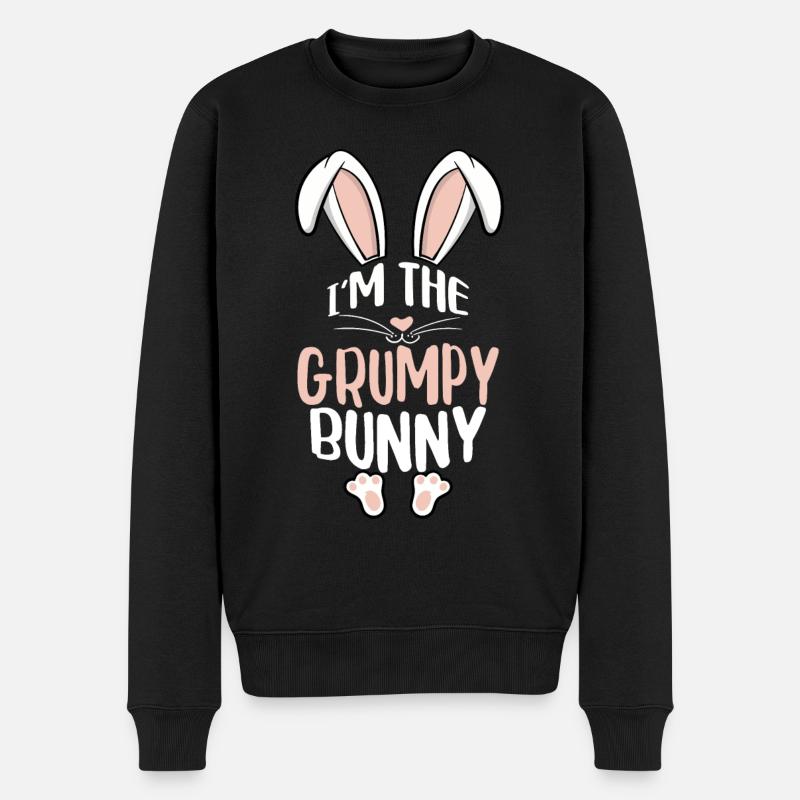 I'm The Grumpy Bunny - Männer Premium Bio Pullover - Schwarz