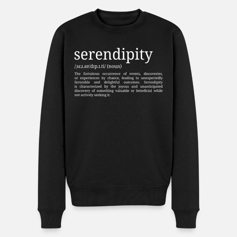 Serendipity - Dictionary Definition - Men's Premium Organic Jumper - black