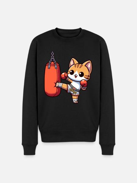 Boxeo Muay Thai, Boxeo Tailandés Kickboxing, Kickboxer - Sudadera ecológica prémium para hombre - negro