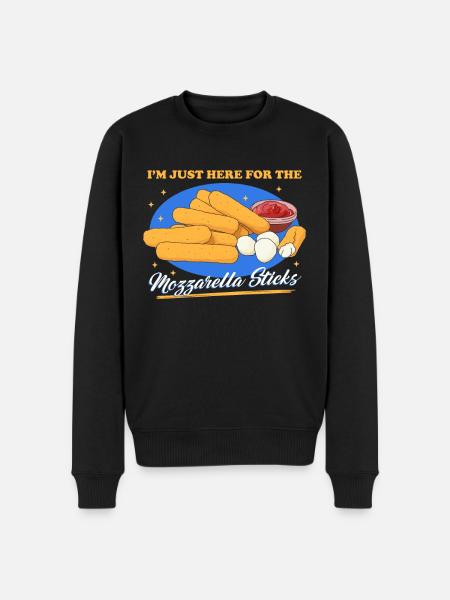 Mozzarella Sticks Cheese Gift - Men's Premium Organic Jumper - black
