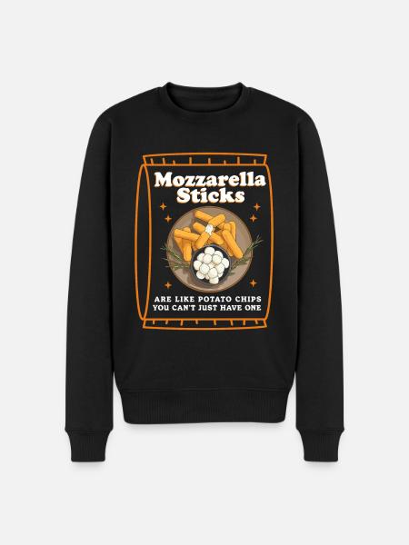 Mozzarella Sticks Mozzarella Sticks Gift - Men's Premium Organic Jumper - black